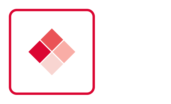 An outlined square contains a rhombus shape divided into 4. Each segment has different hues of the color red. The icon mimics the international symbol and diagram of the Hazardous Materials Classification. In this context, it illustrates the Hazardous Material Emergencies category of the emergency guidelines.