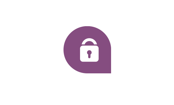 abstract icon of a lock connoting something exclusive