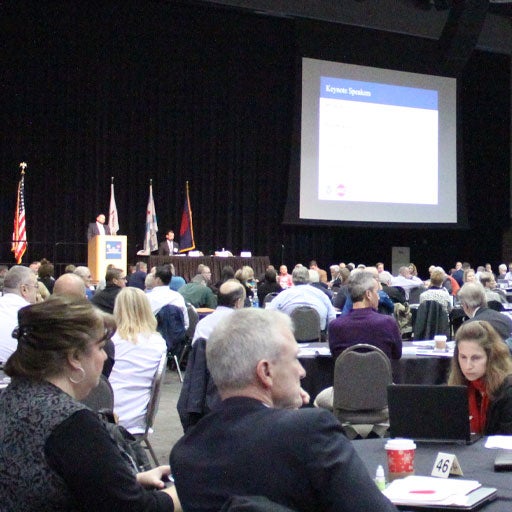 People at a conference room during a training