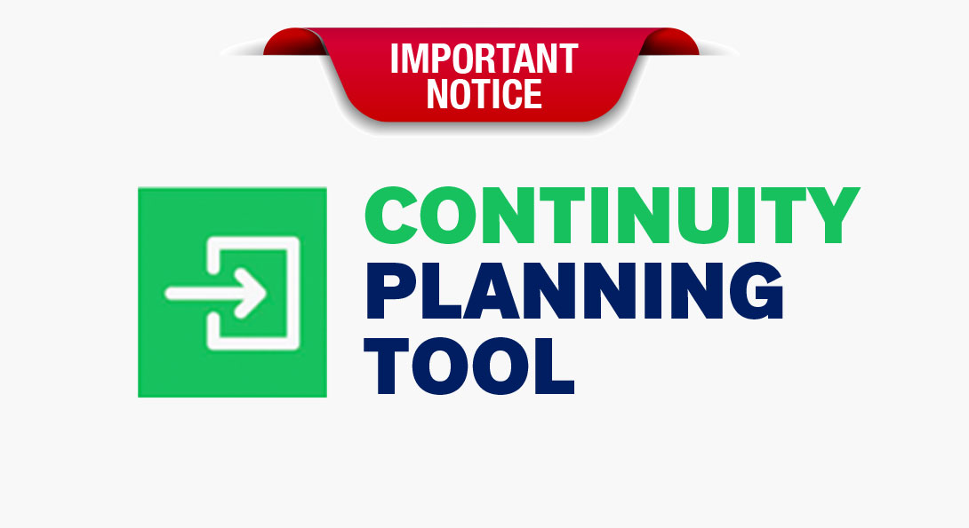 Important Notice: Continuity Planning Tool