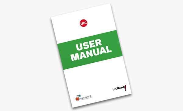 A digital render of a brochure. User manual